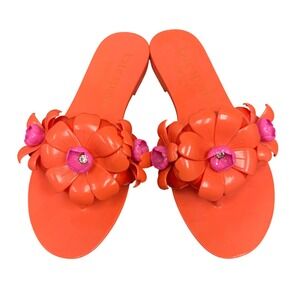 NWOT Kate Spade New York Jaylee Jelly Flat Thong Sandals Size US 8W - Tomato